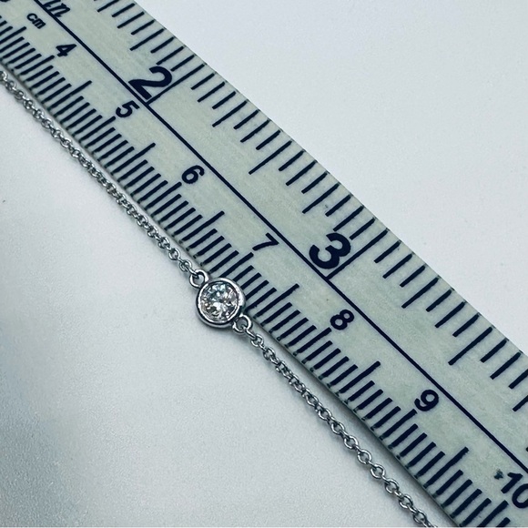 Tiffany & Co. .15 Diamonds by the Yard Bracelet in Platinum 6” with Packaging - Picture 10 of 11